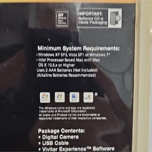 Vivitar Black Vivicam 5119 Digital Camera 5.1 MP 4X Digital Zoom View Screen NEW - Picture 5 of 8